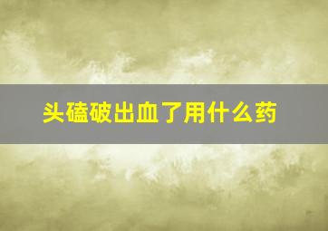 头磕破出血了用什么药