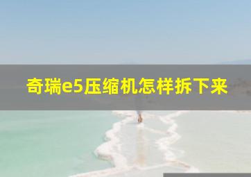 奇瑞e5压缩机怎样拆下来