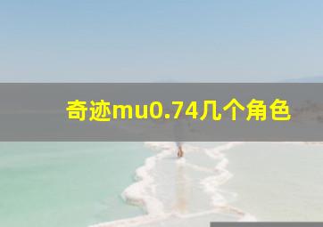 奇迹mu0.74几个角色