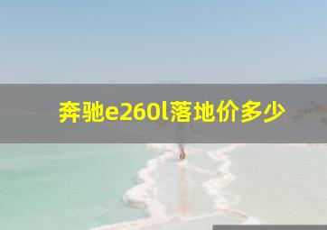 奔驰e260l落地价多少