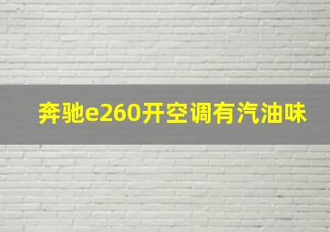 奔驰e260开空调有汽油味