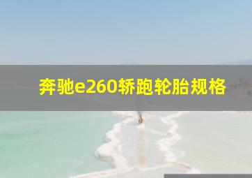 奔驰e260轿跑轮胎规格