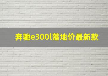 奔驰e300l落地价最新款