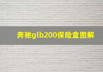 奔驰glb200保险盒图解