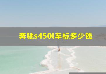 奔驰s450l车标多少钱