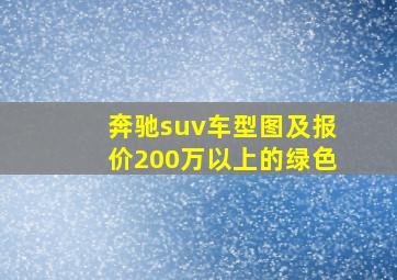 奔驰suv车型图及报价200万以上的绿色