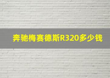 奔驰梅赛德斯R320多少钱