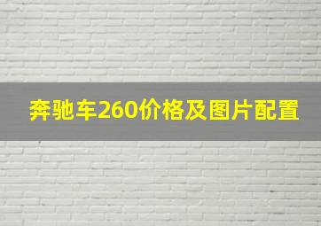 奔驰车260价格及图片配置