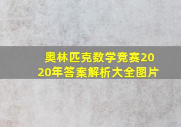 奥林匹克数学竞赛2020年答案解析大全图片