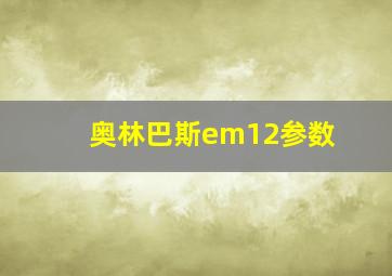 奥林巴斯em12参数