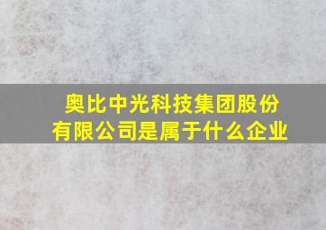 奥比中光科技集团股份有限公司是属于什么企业