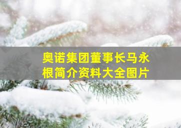 奥诺集团董事长马永根简介资料大全图片