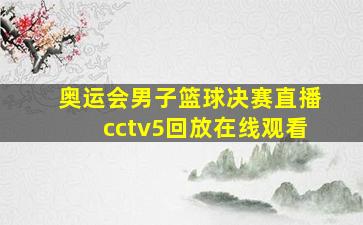 奥运会男子篮球决赛直播cctv5回放在线观看