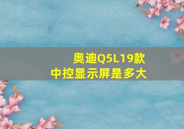 奥迪Q5L19款中控显示屏是多大