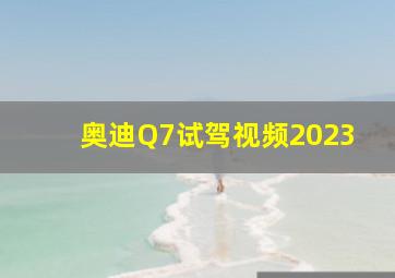 奥迪Q7试驾视频2023