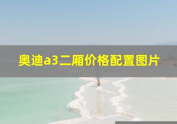 奥迪a3二厢价格配置图片