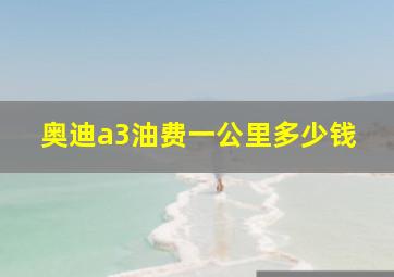 奥迪a3油费一公里多少钱