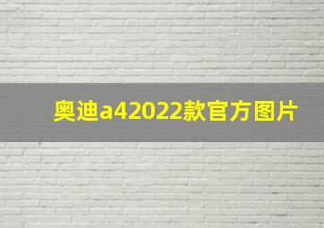 奥迪a42022款官方图片