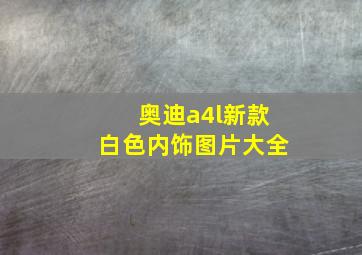 奥迪a4l新款白色内饰图片大全