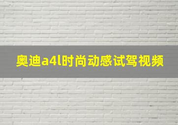 奥迪a4l时尚动感试驾视频