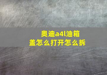 奥迪a4l油箱盖怎么打开怎么拆