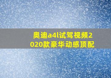 奥迪a4l试驾视频2020款豪华动感顶配