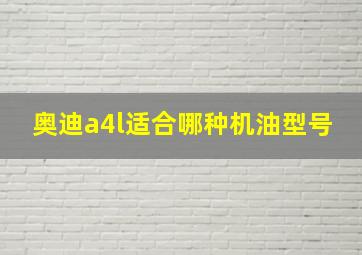 奥迪a4l适合哪种机油型号