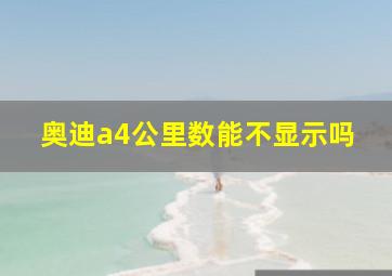 奥迪a4公里数能不显示吗