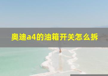 奥迪a4的油箱开关怎么拆