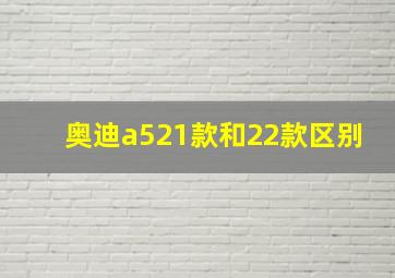 奥迪a521款和22款区别