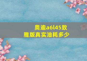 奥迪a6l45致雅版真实油耗多少