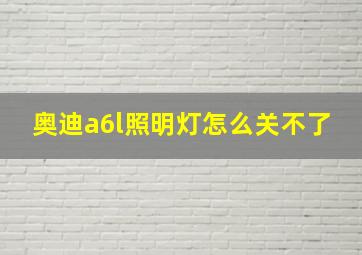 奥迪a6l照明灯怎么关不了