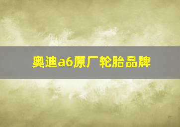 奥迪a6原厂轮胎品牌