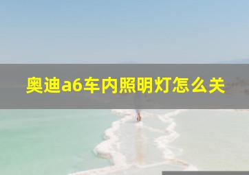 奥迪a6车内照明灯怎么关