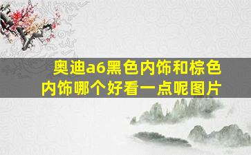 奥迪a6黑色内饰和棕色内饰哪个好看一点呢图片