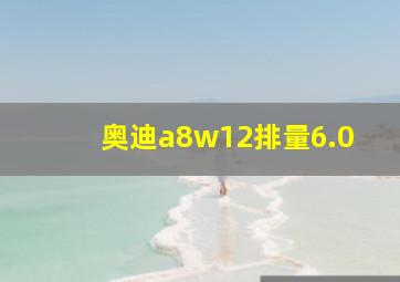 奥迪a8w12排量6.0