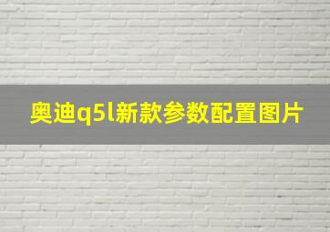 奥迪q5l新款参数配置图片