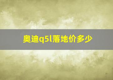 奥迪q5l落地价多少