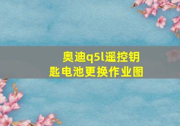 奥迪q5l遥控钥匙电池更换作业图