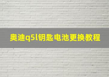 奥迪q5l钥匙电池更换教程