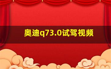 奥迪q73.0试驾视频