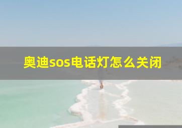 奥迪sos电话灯怎么关闭