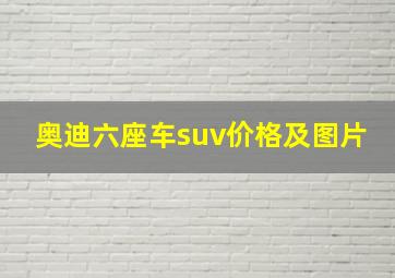 奥迪六座车suv价格及图片