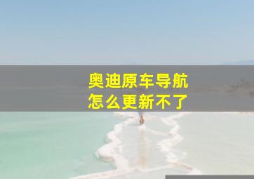 奥迪原车导航怎么更新不了