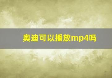 奥迪可以播放mp4吗