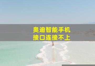 奥迪智能手机接口连接不上