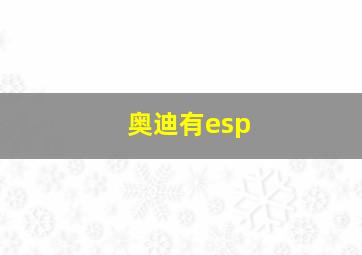 奥迪有esp