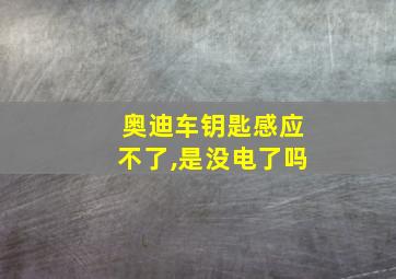 奥迪车钥匙感应不了,是没电了吗