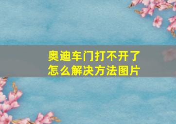 奥迪车门打不开了怎么解决方法图片