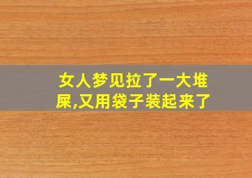 女人梦见拉了一大堆屎,又用袋子装起来了